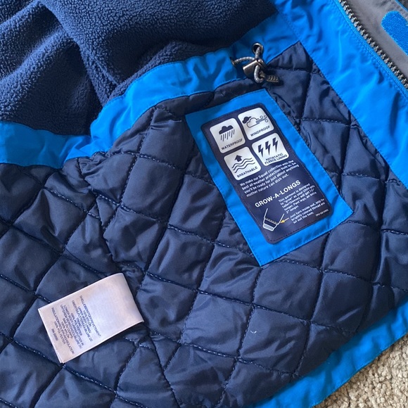 Lands end small 8 bright blue and gray winter jacket - Picture 3 of 7